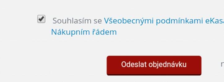 12. Dokončení tohoto kroku nás přesměruje eshop O 2, kde už pouze potvrdíme souhlas s