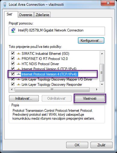 oživenie OMS pomocou FCT 25 Vo Vlastnostiach vyberieme Protokol TCP/IP v4, ktorý označíme a opäť vyberieme