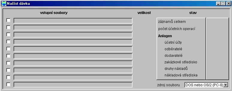 Načíst dávku Program načíst dávku slouží jak pro import cizích dat do Eurofibu, tak i pro načtení dávkou pořízených dat dávek, které byly sami pořízeny v Eurofibu (srovnejte s účtováním/ pořídit