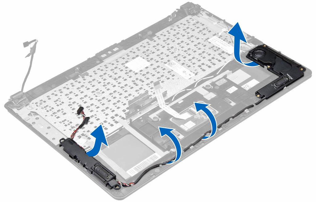 4. Vyjměte sestavu reproduktoru společně s