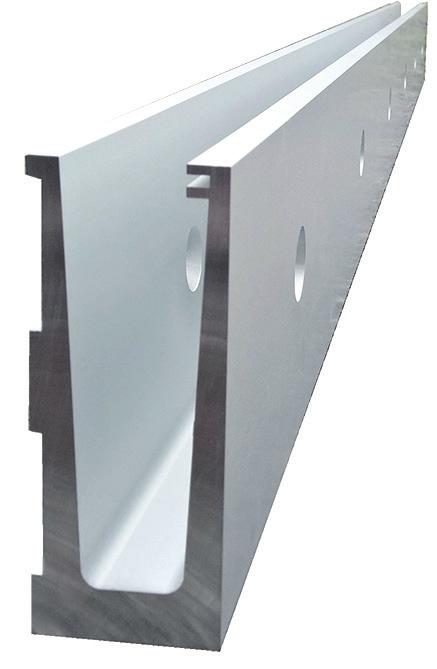 BALUSTRADO-S Zábradlí - profil s bočním kotvením Balustrade - side fixing 8 30 11 18 15 54 67 13 26 122 16,76 56 43 Vymezovací klín Spacing wedge Podložka Gasket 48 125 250 Délka (mm) Lenght (mm)