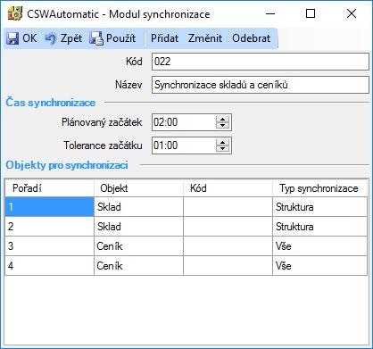 Na každou kartu nastavení automatického exportu je možné vložit několik prodejních míst Uvedené prodejny se budou exportovat ve stejném časovém režimu Prodejna Rousínov; Prodejna Slavkov Prodejní