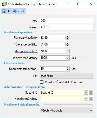 Pokud se firmu nepodaří podle tohoto kritéria ověřit, Money ji označí přidělením vybraného Adresního klíče.