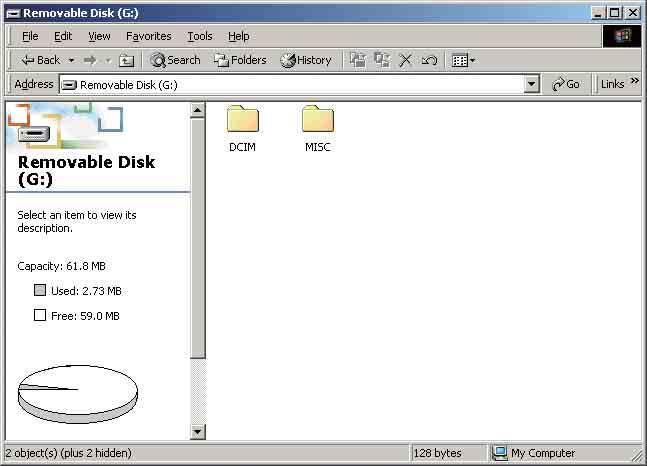 1 Poklepejte na ikonu [My Computer] t [Removable Disk] t [DCIM]. 1 2 Není-li ikona Removable Disk zobrazena, viz str. 100.