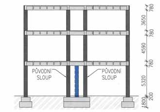 To be able to exploit the ground floor better, it was required to remove two internal columns of the hall.