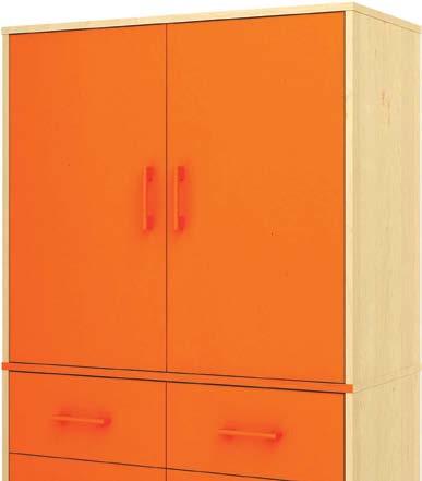 Sérii tvoří skříňky v různých velikostech a provedeních, které se dají vzájemně různě kombinovat. Dostupné jsou ve dvou svěžích barvách - zelené a oranžové jakož i v klasické přírodní.