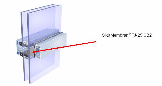 2.2.3 SYSTÉMY PREKRYTÝCH ZÁVESOVÝCH STIEN SikaMembran FJ-25 SB sa používa ako vodná bariéra v