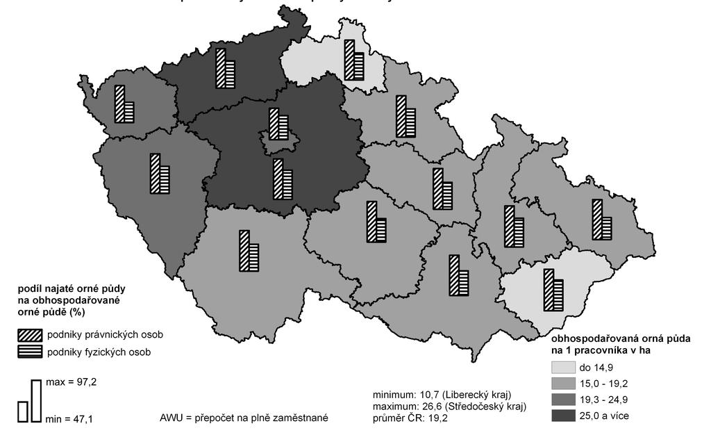 pracujících na rodinných farmách, kde je velmi rozšířená výpomoc dalších členů rodiny farmáře.