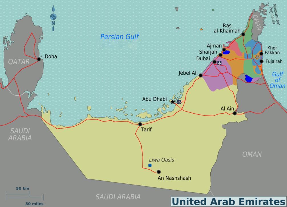 Spojené arabské emiráty země Perského zálivu