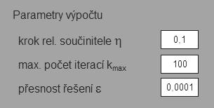 95) Zdání prmetrů výpočtu Pozn. Tento popsovný softwre je postupně doplňován o nové vstupní prmetry dle potře řešených úloh. Po zdání všech hodnot můžeme spustt výpočet.