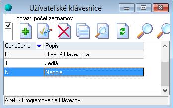 Obr. 21 Základne parametre Hlavnej klávesnice: Obr.