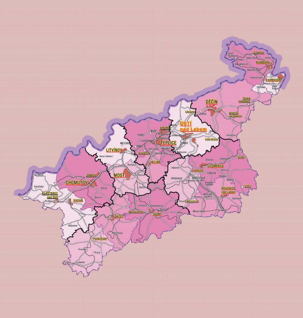 ÚSTÍ REGION BASIC ECONOMIC & DEMOGRAPHIC DATA ÚSTÍ REGION ABOUT REGION The Ústí Region in North Bohemia stretches along the border with Saxony.