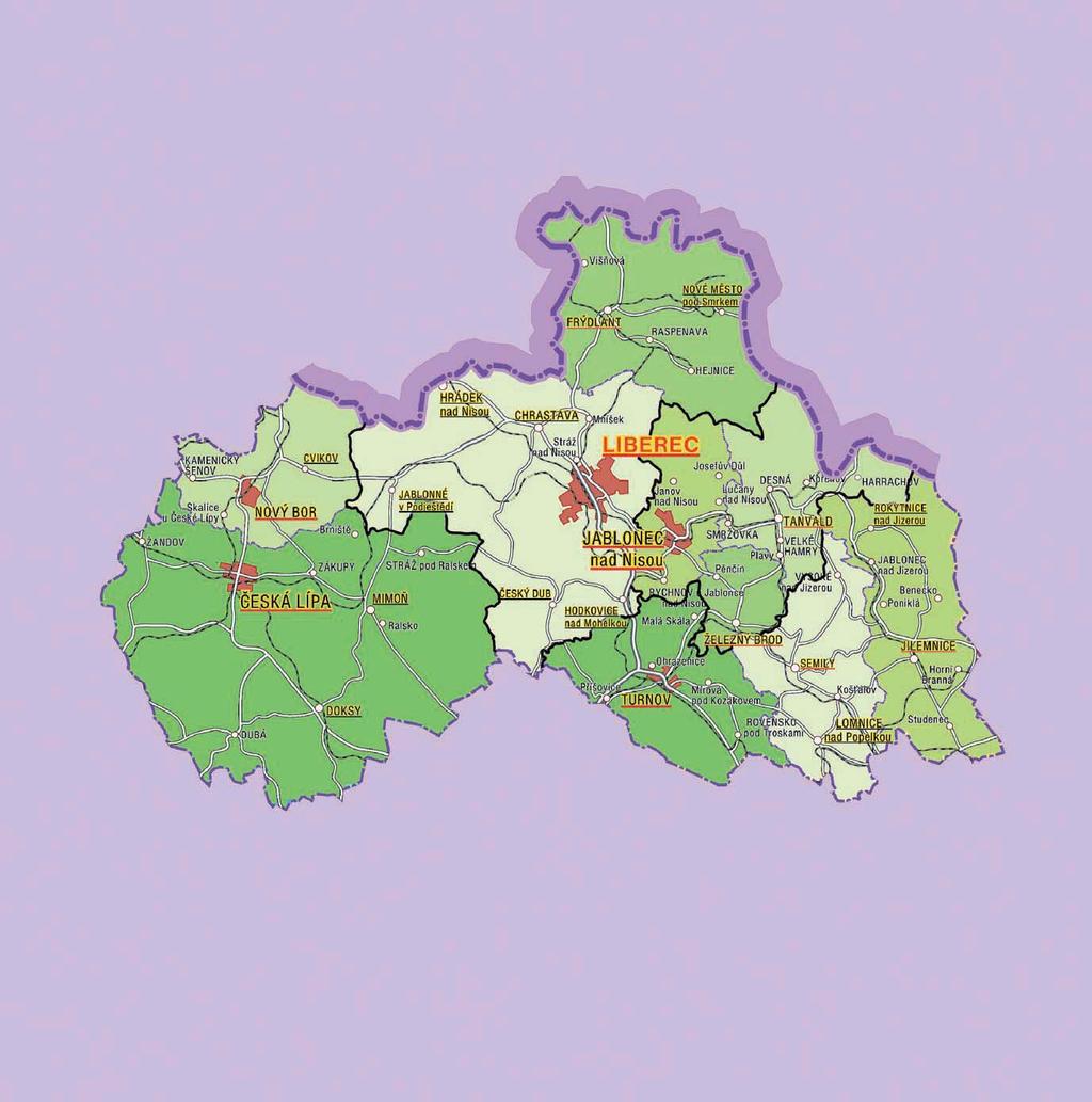 LIBEREC REGION BASIC ECONOMIC & DEMOGRAPHIC DATA LIBEREC REGION BASIC DATA The Liberec Region is located in North Bohemia on the borders of Saxony and Poland, neighboring the regions Hradec Králové,