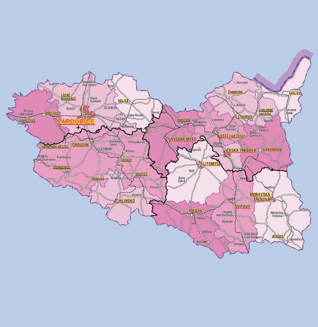 PARDUBICE REGION BASIC ECONOMIC & DEMOGRAPHIC DATA PARDUBICE REGION ABOUT REGION The Pardubice Region is located in Eastern Bohemia; a short part of its boundary in the Orlické Mountains lies along