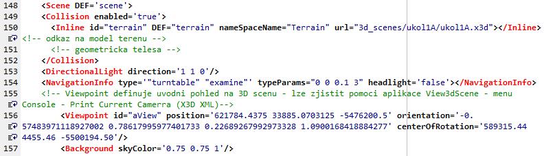Obr. 22 Část šablony modelu souboru HTML Testovacího modulu (zdroj: vlastní). Celý adresář s upravenými šablonami a 3D modely (viz Obr.