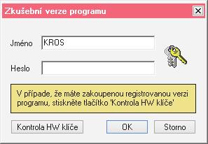 Spuštění programu Program spustíte ikonou.