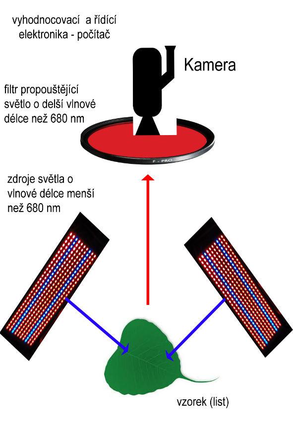 IV. zobrazovací (2D) fluorescenční měření (FluorCam) Měření fluorescence chlorofylu u rostlin má dlouhou historii.