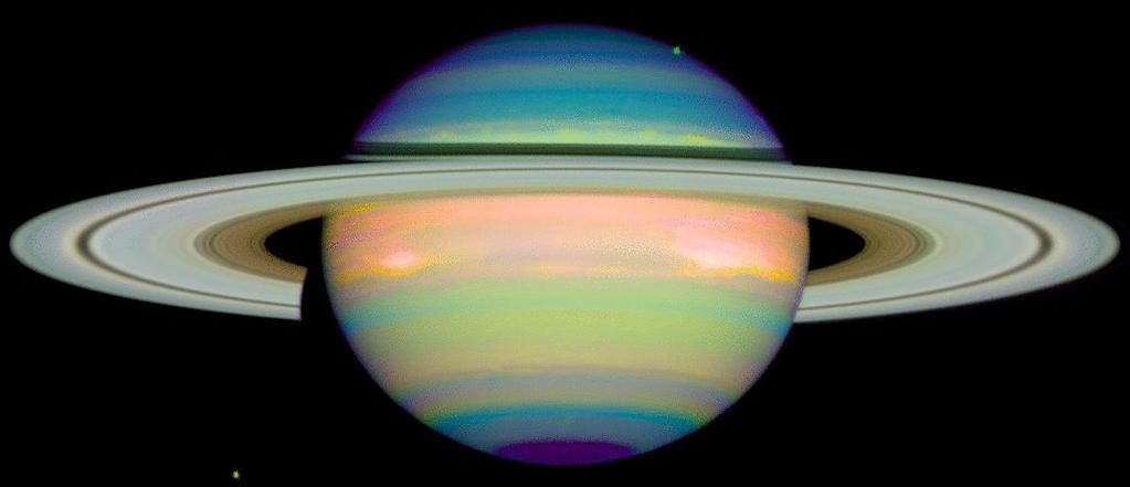 Fyzikálne charakteristiky Saturna rovníkový priemer 120 536 km veľká polos dráhy 9,58 AU polárny priemer 108 728 km excentricita dráhy 0,0557 hustota 687 kg/m 3 sklon dráhy k ekliptike 2º 29'
