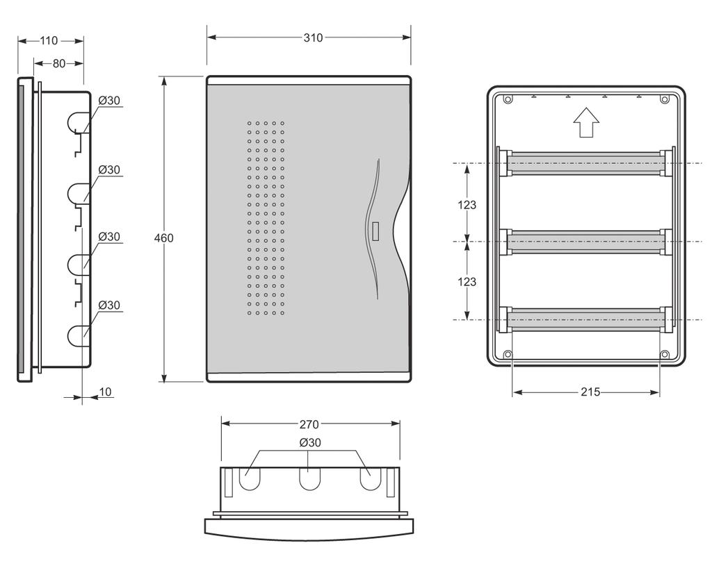 9 1 9 215x370x100mm 215x370x100mm