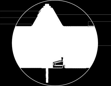 7.3. Sendvičový panel s jádrem z minerální vlny, střešní - BALEXTHERM-MW-R Podélný spoj střešních panelů BALEXTHERM-MW-R tvoří speciálně tvarované ocelové obložení.