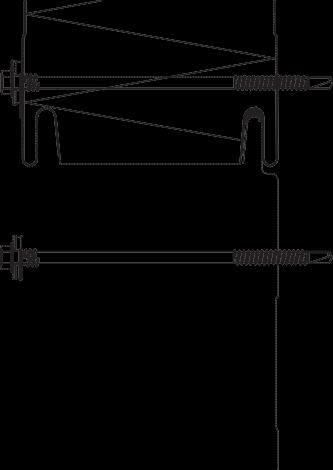 1.6. MW-W-ST06 Opření panelů pod horní úrovní základového trámu nebo základu - vodorovné uspořádání panelů 1. Stěnový panel BALEXTHERM-MW-ST 2. Prvek OBR102 3.