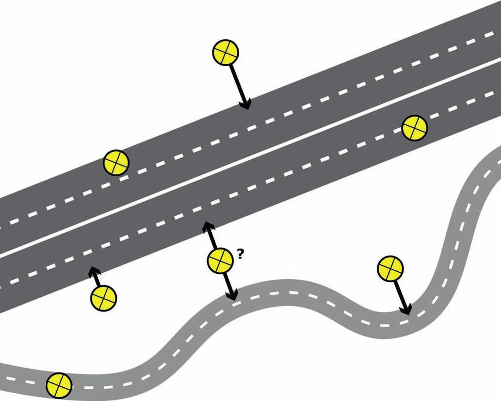 Staničení tedy může mít podobu např. km 10,1 silnice II/437, což znamená, že polohu DN známe s přesností na 100 m dané komunikace.