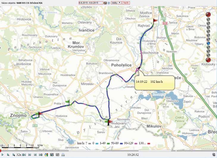 JÍZDA VOZIDLA Potřebujete zjistit, kde se nacházelo Vaše vozidlo v určitém čase? Zajímá Vás, zda-li Vaši obchodní zástupci dojeli na obchodní schůzku včas?