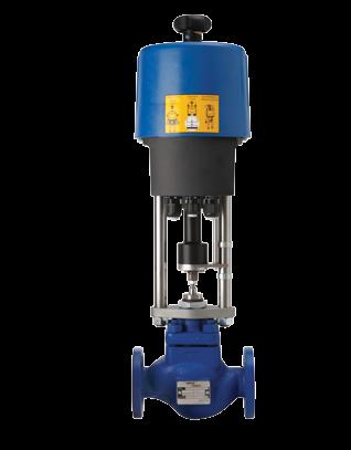 teploty Spira-trol s pneupohony TN2000 a Smart pozicionerem SP500 Ventily