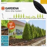 GARDENA Micro-Drip-System Pomocí Micro-Drip-systému jsou všechny rostliny (kromě trávníku) zavlažovány cíleně a úsporně.