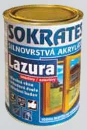 Lazura SILNOVRSTVÁ LAZURA - AKRYLÁTOVÁ VENKOVNÍ - ZESÍŤUJÍCÍ Nátěry dřeva Vyznačuje se dokonalou průzračností, maximální světlostálostí, odolností k