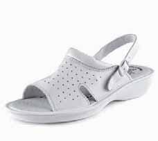 Bílá a zdravotní obuv / White and medical footwear TERA 2540 001 100 00 0336-VV Nazouvák, dámský, s třemi nastavitelnými přezkami a stélkou FUZBET.