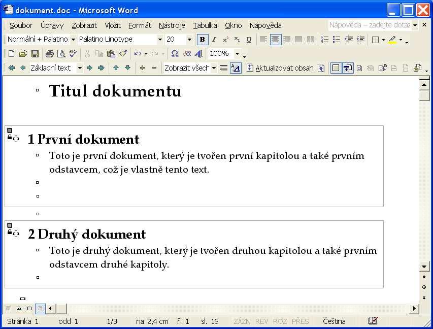 33 1.8 DLOUHÉ DOKUMENTY 1.8 Dlouhé dokumenty Příliš dlouhé dokumenty mohou působit spoustu problémů.