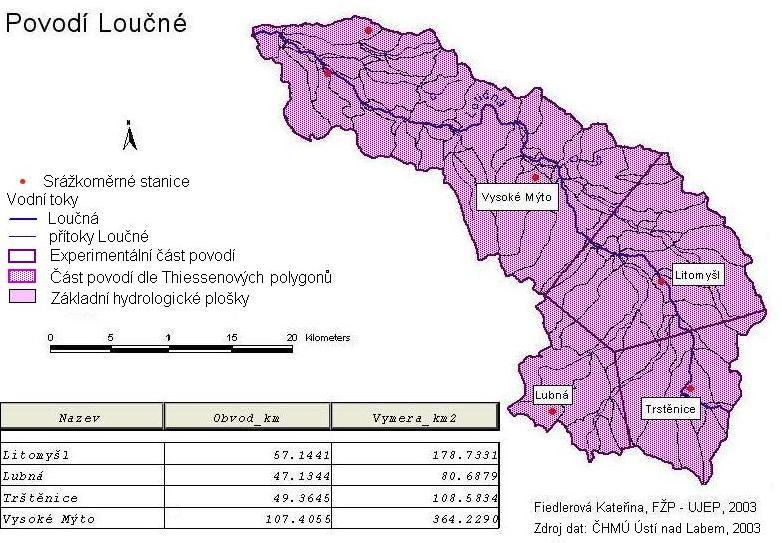 Loučná je levostranný přítok Labe nad Pardubicemi, o délce 70 km a ploše povodí 730 km 2. Její povodí je tvořeno převážně zemědělsky využívanou půdou.