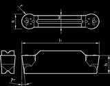 0 r l 1 ± 0,1 mm mm mm mm 0.2 16 w 1.2 h držák upichovací destičky Toolholder Type.015-D 3.5 1.6.02-D 216.