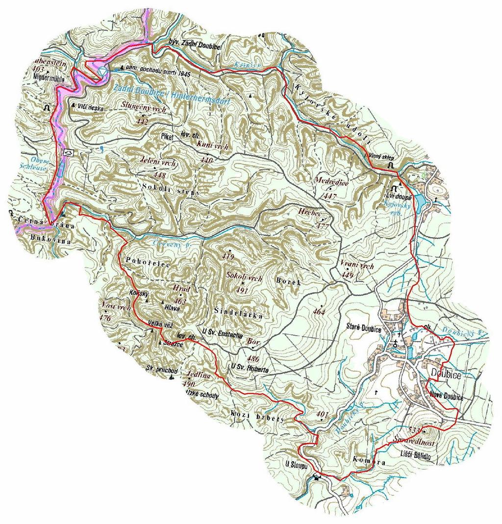 2. Základní údaje o obci 2.1. GEOGRAFICKÁ CHARAKTERISTIKA Charakteristika Obec leží severovýchodně od Děčína, v nadmo