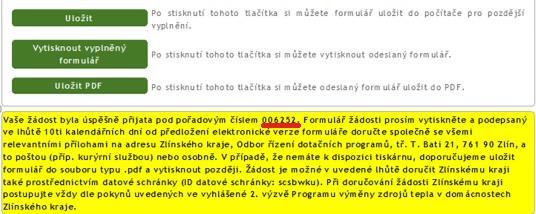 4. 2017 v 8:00 hod.), můžete stisknout tlačítko Odeslat. Po odeslání se Vám objeví žluté pole - viz níže.