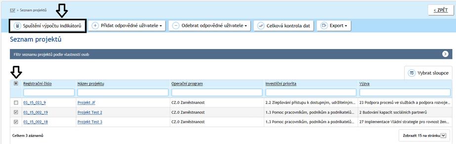 ví, jaké hodnoty se do zprávy o realizaci projektu doplní a samotný proces stažení probíhá v reálném čase bez nutnosti opakovaného mačkání tlačítka.