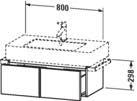 100 cm 2 x zásuvka, 95 x 43,1 x 29,8 cm od 25 613 Kč Vybrané barevné varianty nábytku; kompletní vzorník načtete z QR kódu: Bílá lesklá 22 Kaštan tmavý 53 Skříňka pod umývátko pro