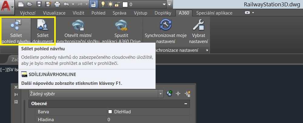 Využívejte aplikaci pro přidání GPS souřadnic. 7. Vylepšení sdílení S novou verzí je snadné se spolupracovníky sdílet výkresy na cloudu.