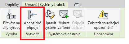 Přidání analytického přípoje trubky ze zařízení Možnost vypočítat