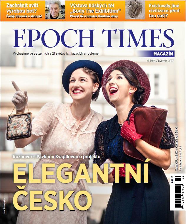 Magazín Epoch Times (dvouměsíčník) Vážení čtenáři, v roce 2017 přecházíme od speciálních vydání k magazínu naplněného rubrikami z různých společenských úrovní a směrů. Náš záměr, ale zůstává stejný.