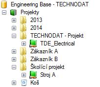 Správa projektu Strana 12 Vytvoření struktury pomocí složky Pro lepší přehled v navigačním stromě se dá do struktury vkládat Složka jako optický oddělovač. Může obsahovat projekt, popř.