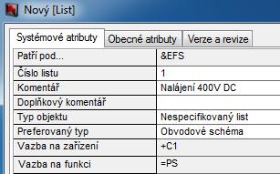 Šablony jednotlivých listů jsou součástí projektu a dají se vytvořit i nové šablony pod systémovou složkou Šablony > Listy > Oblíbené.