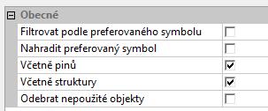 Struktura prvku v projektu je shodná s katalogovými daty, když typy pinů a počet pinů je shodný s objektem v katalogu.