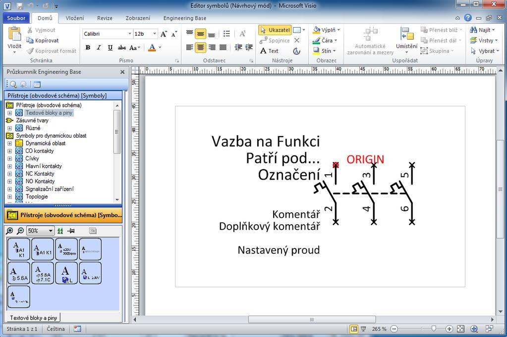 Editor symbolů Strana 62 Symboly a editace symbolů Databáze Engineering Base obsahuje více než 3000 IEC symbolů,