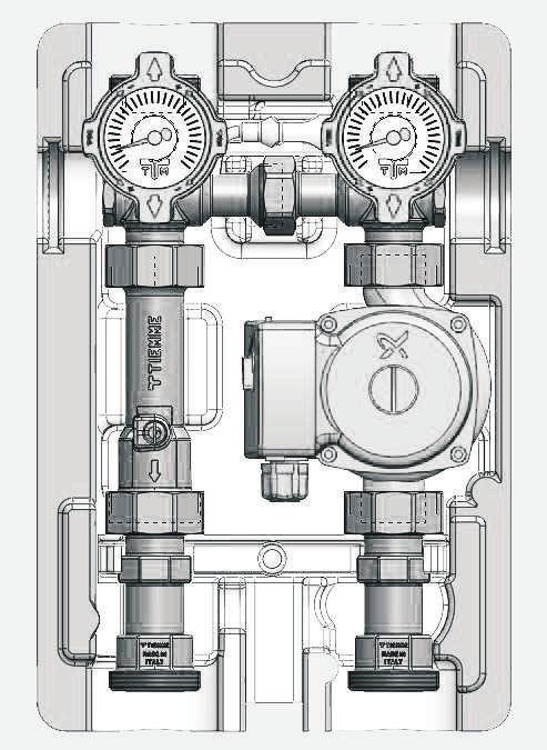 expandovaného PEX (pro chlazení) KÓD - CODE 555G000 555GGF0 555GWL0 556G000 DESCRIPTION Heating circulation pump unit with M connections, without pump (distance 0) and with coibentation in EPP