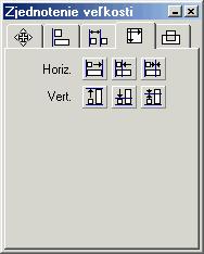 horizontálne aj vertikálne na medzery medzi objektmi podľa veľkosti výberu, geometricky na ľavý okraj, podľa veľkosti výberu, poradie podľa výberu (označili sme v poradí zelená, červená, oranžová)