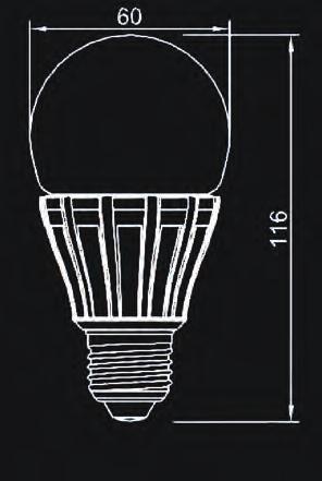 LED žiarovka náhrada za klasickú 60W žiarovku LL-E27-B08 30 Nízka spotreba elektrickej energie