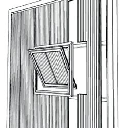 Poslední panel musí být vyříznut dle rozměru okna.