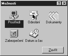 Úprava pracovní plochy aplikace GroupWise Na panelu n strojó móìete odstranit nebo pþidat tla tka, zmžnit implicitn nastaven v dialogovžm oknž Moìnosti a prov džt dalä operace.